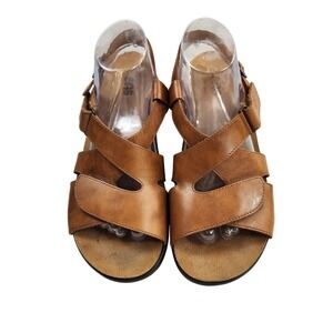 SAS Huggy Tripad Comfort Leather Sandals Brown Adjustable Strap Size Womens 10.5